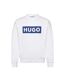 Mens Logo Crew Neck Sweatshirt White Hugo-1
