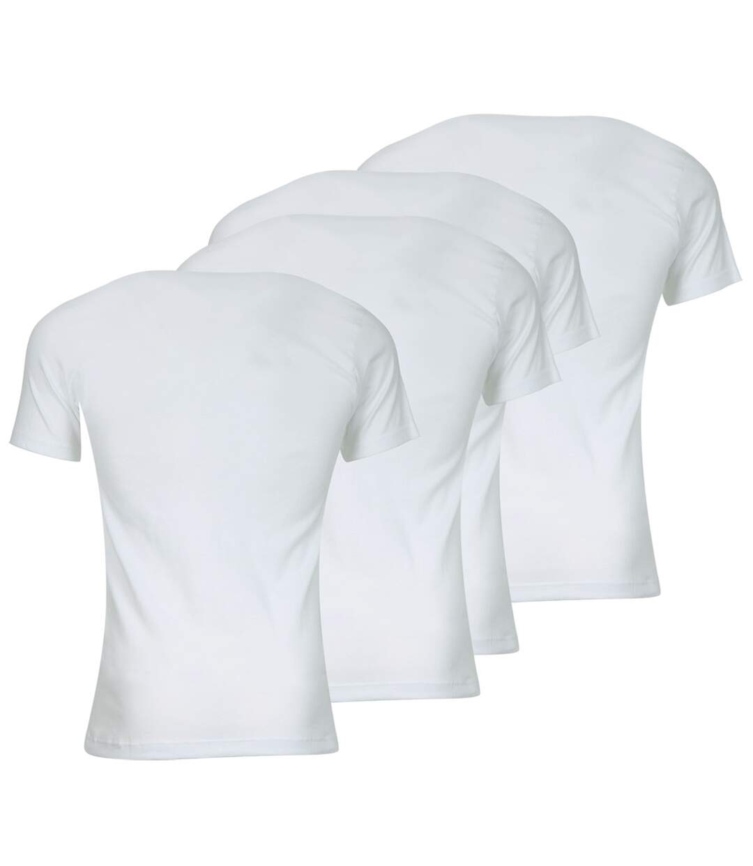 Lot de 4 Tee-shirts col rond homme Coton Bio