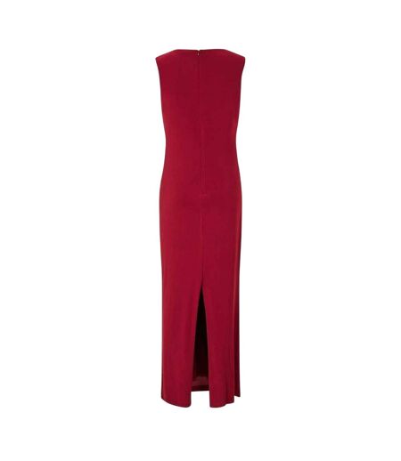 Womens/ladies Cinched Waist Maxi Dress Wine Biba
