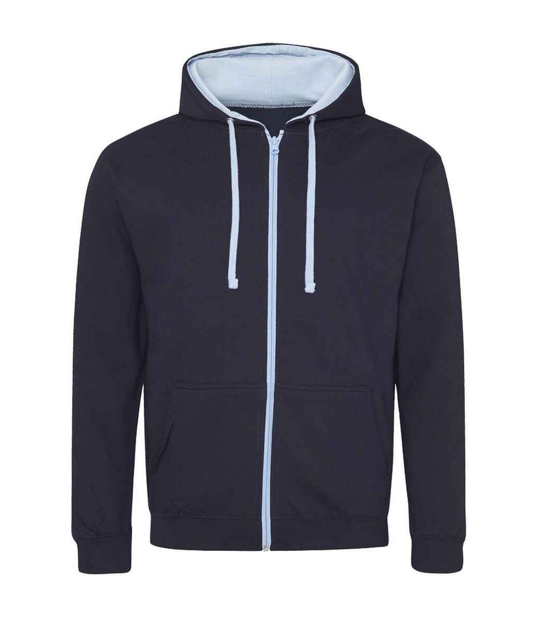 Veste à capuche varsity homme bleu marine / bleu ciel Awdis-1