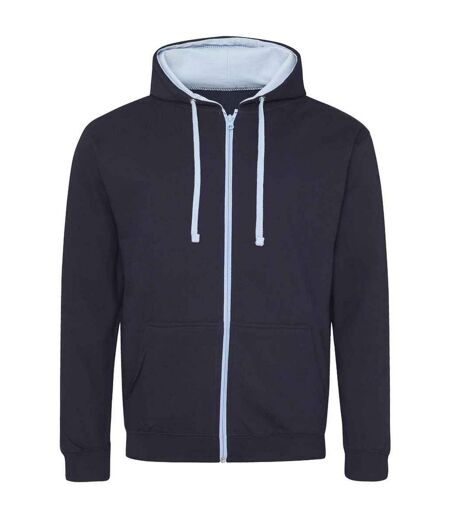 Veste à capuche varsity homme bleu marine / bleu ciel Awdis Awdis