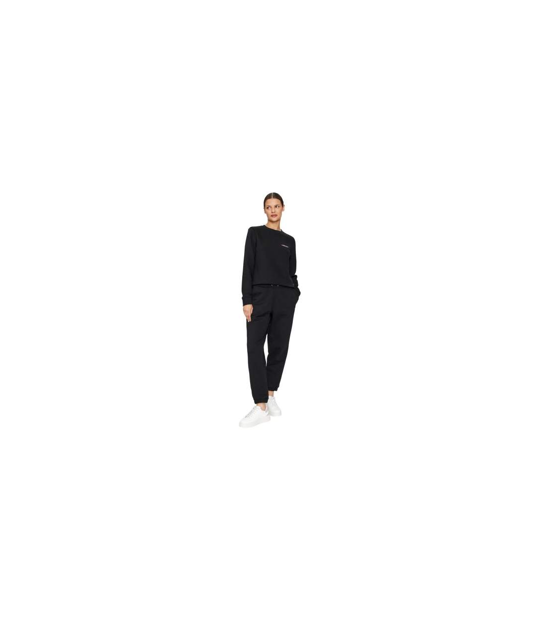 Sweat Motif/style Uni Femme Noir Guess-1