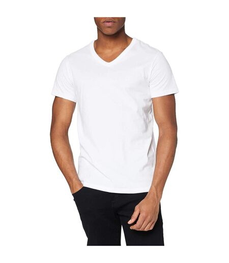 T-shirt col v ben homme blanc Stedman