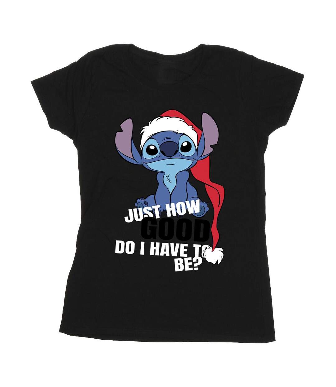 Disney T-shirt en coton Lilo & Stitch Just How Good - Femme/Femme (Noir) - UTBI26138-1