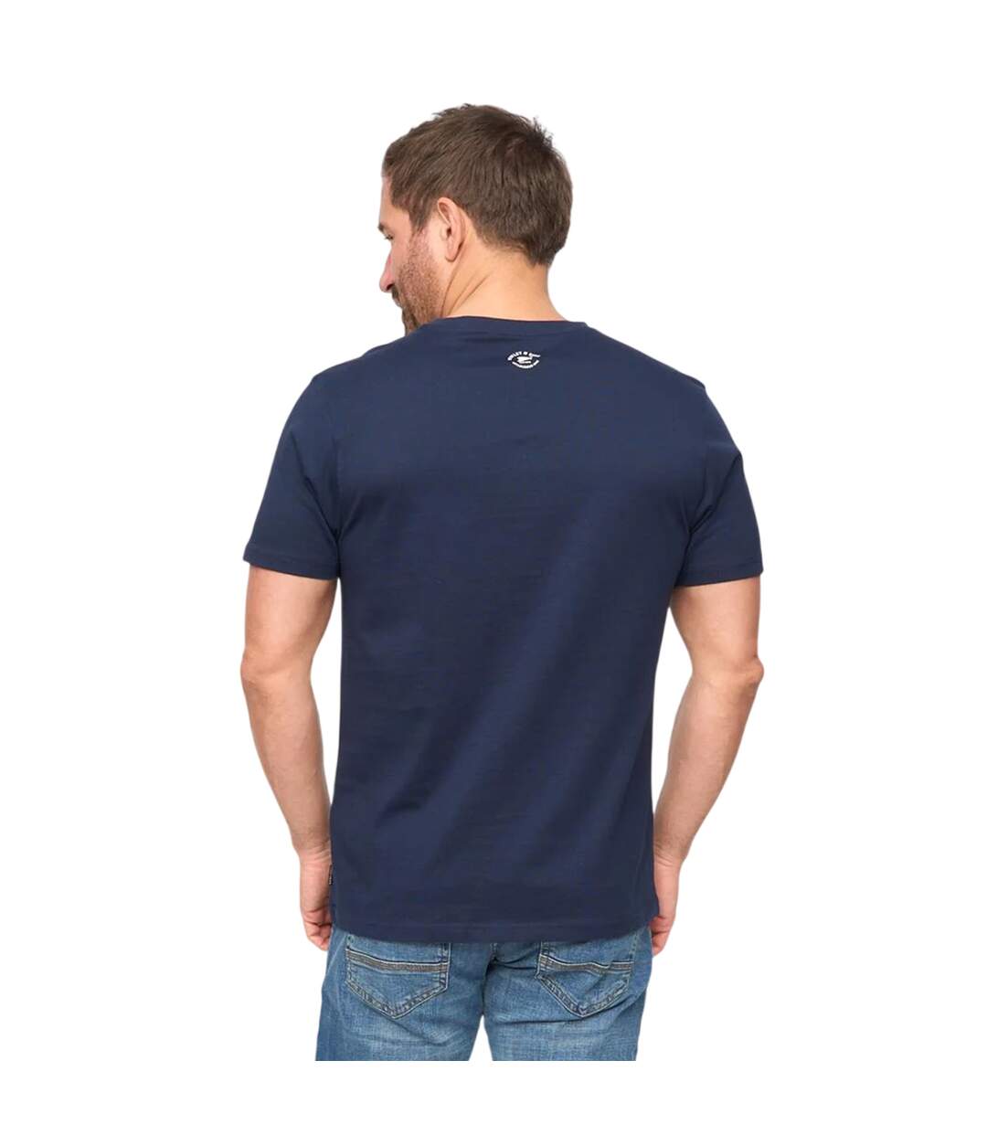 Mens Milestan T-shirt Navy Bewley & Ritch-3