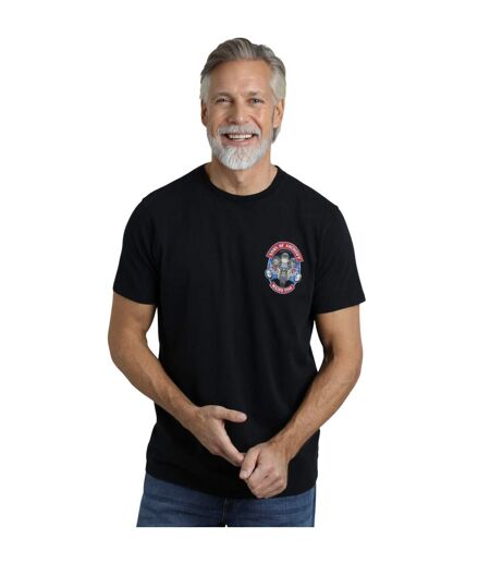 Mens Sons Of Anchovy Back Print T-shirt Black Weird Fish