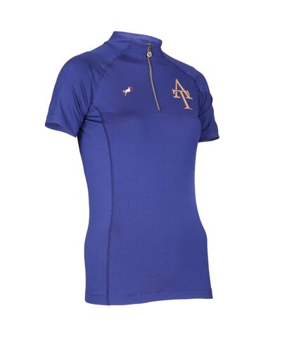 Womens/ladies team colour block short-sleeved base layer top navy Aubrion