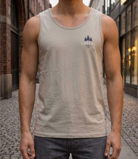 Débardeur homme Challenger SLAVE beige — Confort pur coton respirant
