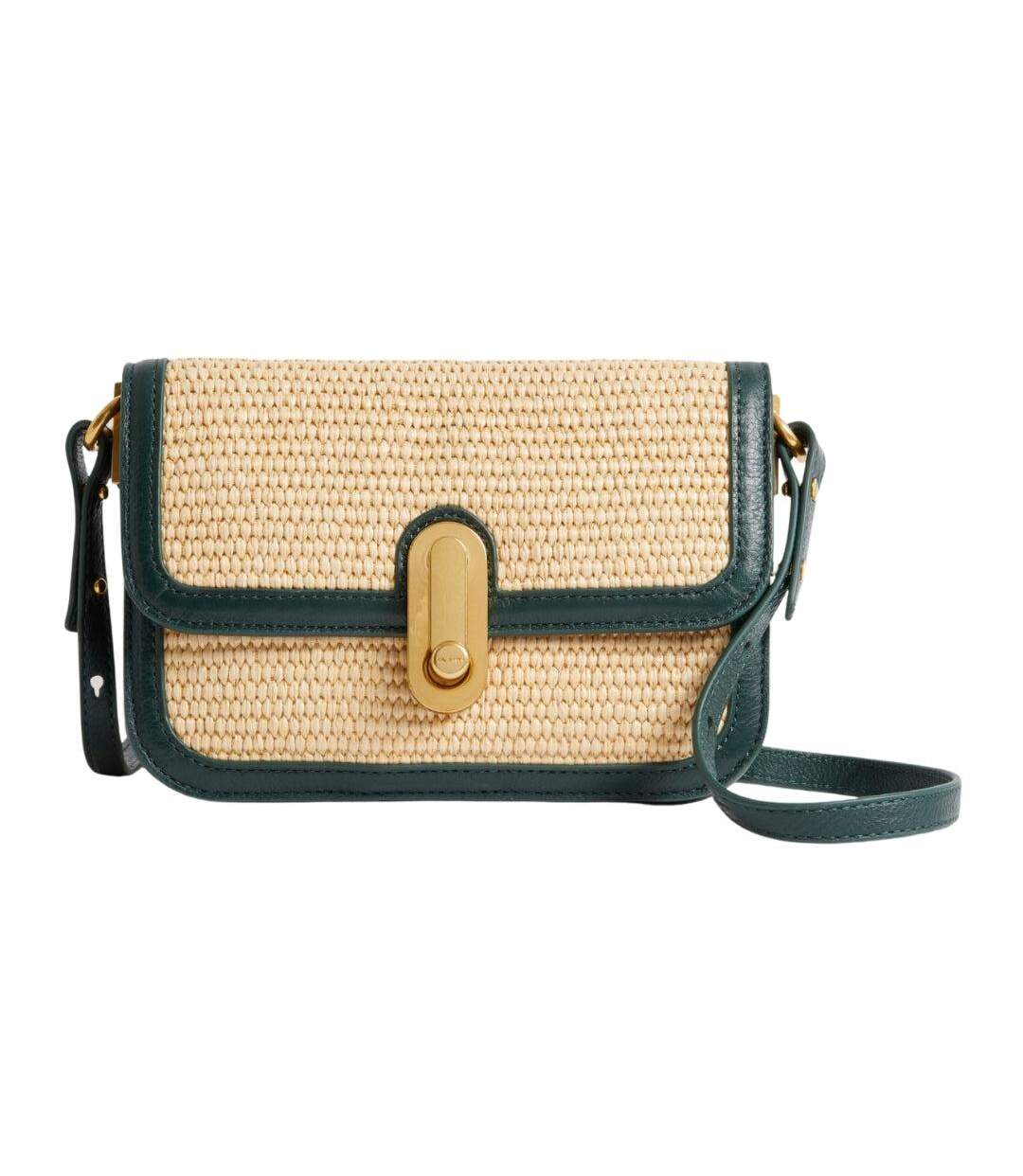 Sac À Bandoulière Motif/style À Nœud Raffia Taille Unique Raphia Vert Moyen Coquille Ted Baker-1