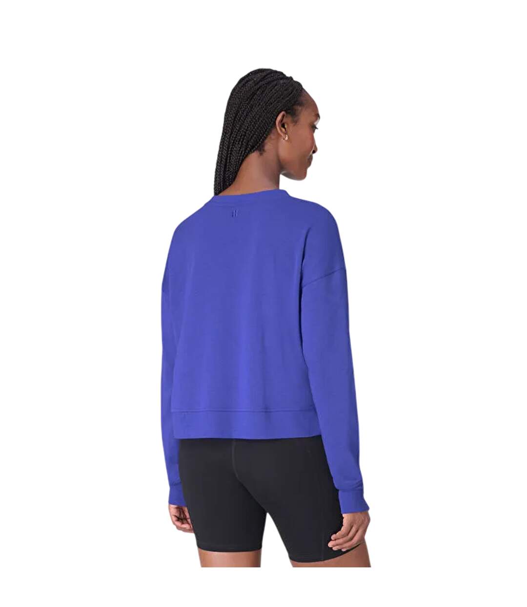 Sweat Court Manches Longues After Class Femme Bleu Violet Sweaty Betty-3