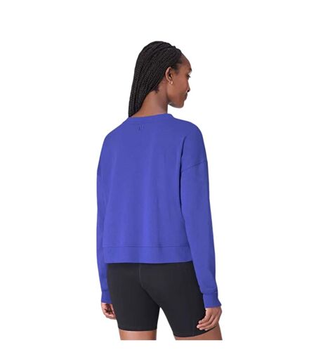 Sweat Court Manches Longues After Class Femme Bleu Violet Sweaty Betty