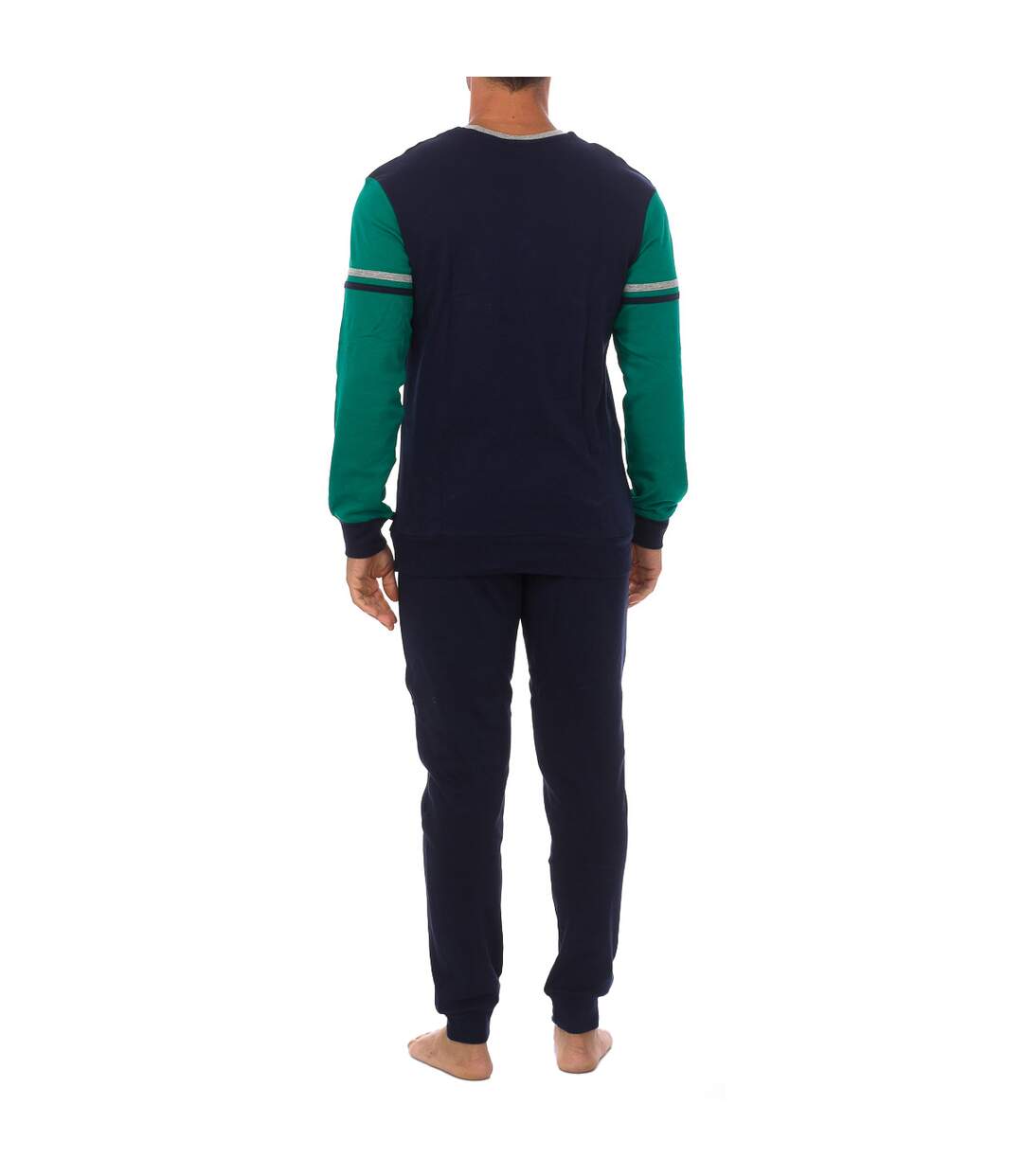 Men's long-sleeved, tundose fabric pajamas, model A0CHH-1PQ. Maximum softness and warmth.-3