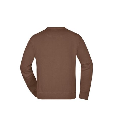 Sweat Workwear Adulte Marron James And Nicholson