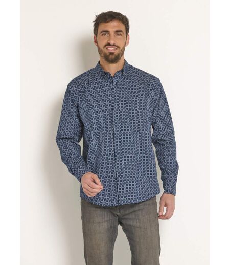 Chemise manches longues motif géométrique