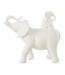 Statuette Éléphant Avec Bébé Burl 26cm Blanc-1