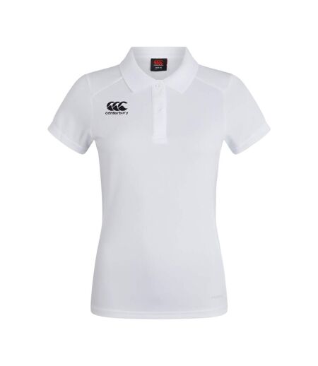 Womens/ladies Club Dry Polo Shirt White Canterbury