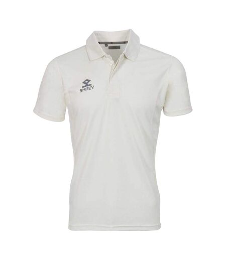 Mens Playing Performance Cricket Polo Shirt Off White Shrey