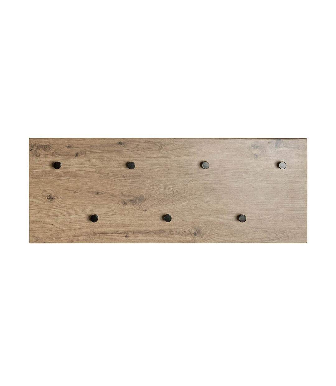 Patère Murale Double Miranda 80cm Chêne & Noir-3