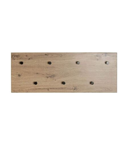 Patère Murale Double Miranda 80cm Chêne & Noir