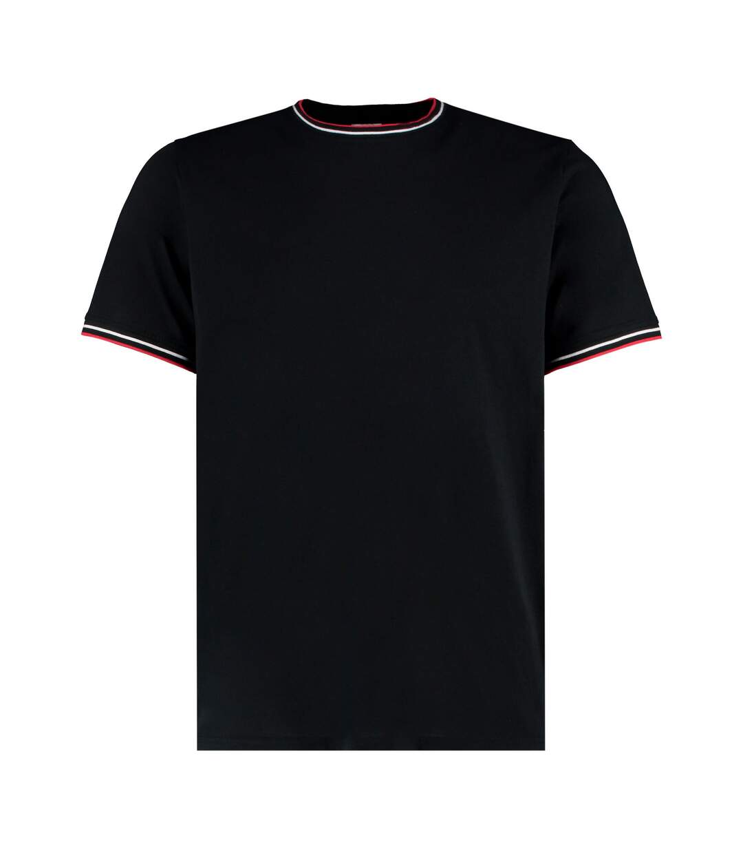 T-shirt Homme Noir Blanc Rouge Kustom Kit-1