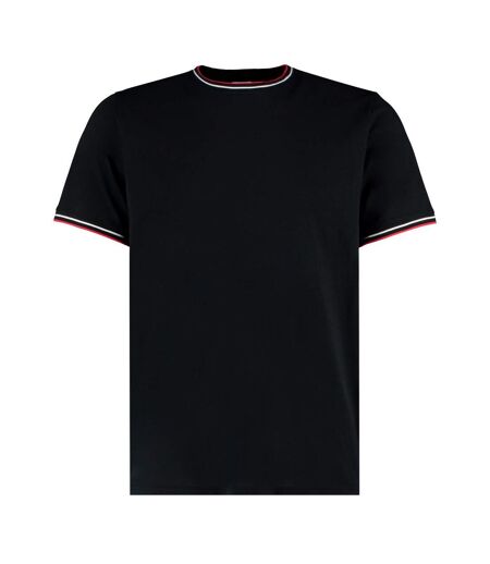 T-shirt Homme Noir Blanc Rouge Kustom Kit