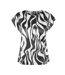 T-Shirt blanc/noir femme vero moda merle sl-1