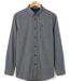 CHALLENGER TACITE2 — Chemise à carreaux manches longues noir et gris : confort et élégance en popeline de coton-2
