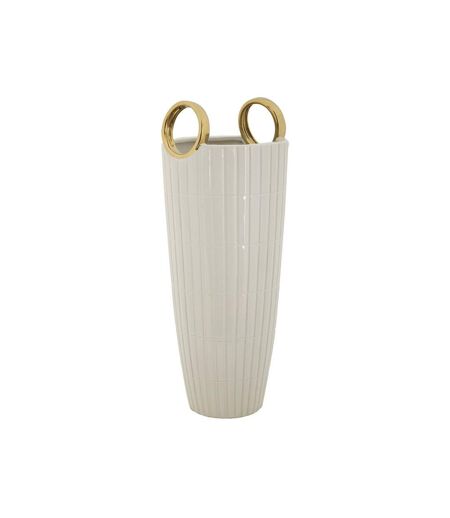 Vase Design en Céramique Shopping 45cm Blanc