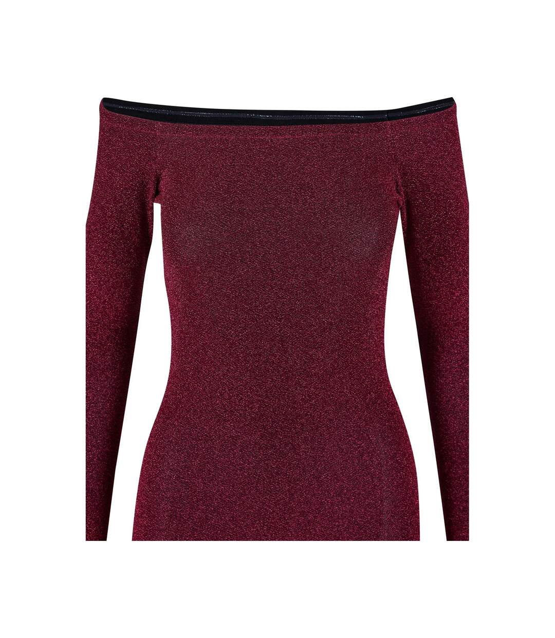 Robe Manches Longues Motif/style Paillettes Femme Bordeaux Urban Classics-3
