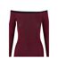 Robe Manches Longues Motif/style Paillettes Femme Bordeaux Urban Classics-3