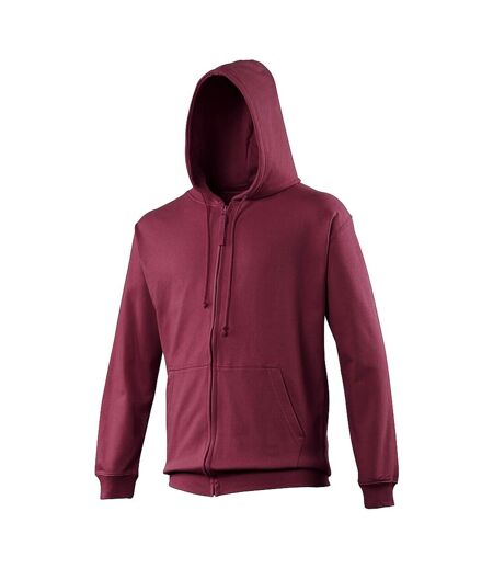 Awdis Plain Mens Hooded Sweatshirt / Hoodie / Zoodie (Burgundy) - UTRW180