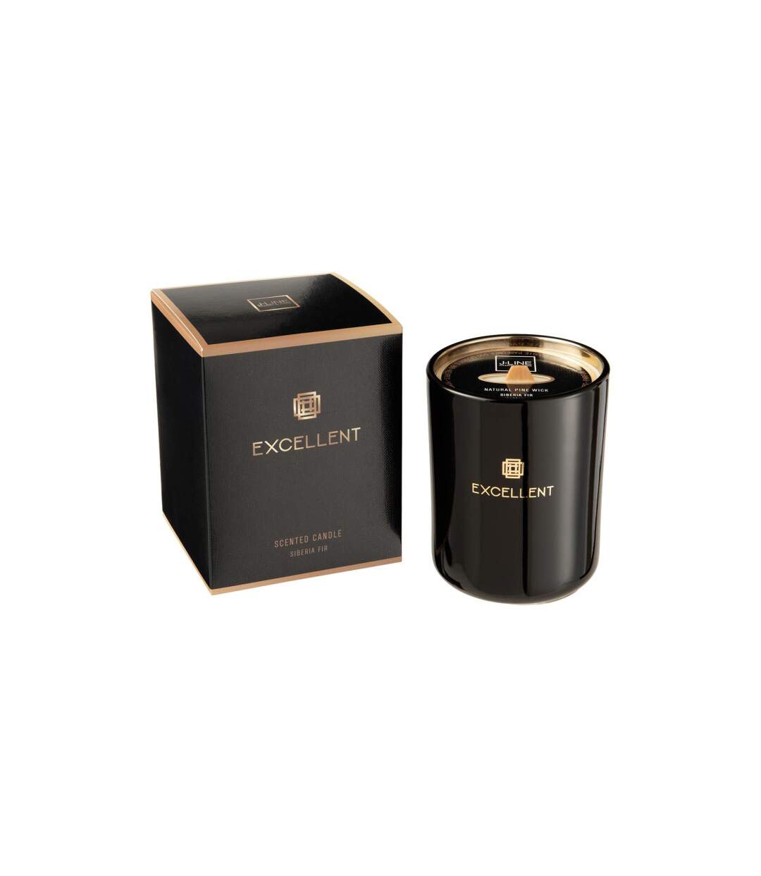 Bougie Parfumée Excellent 14cm Siberia Fir Noir-1
