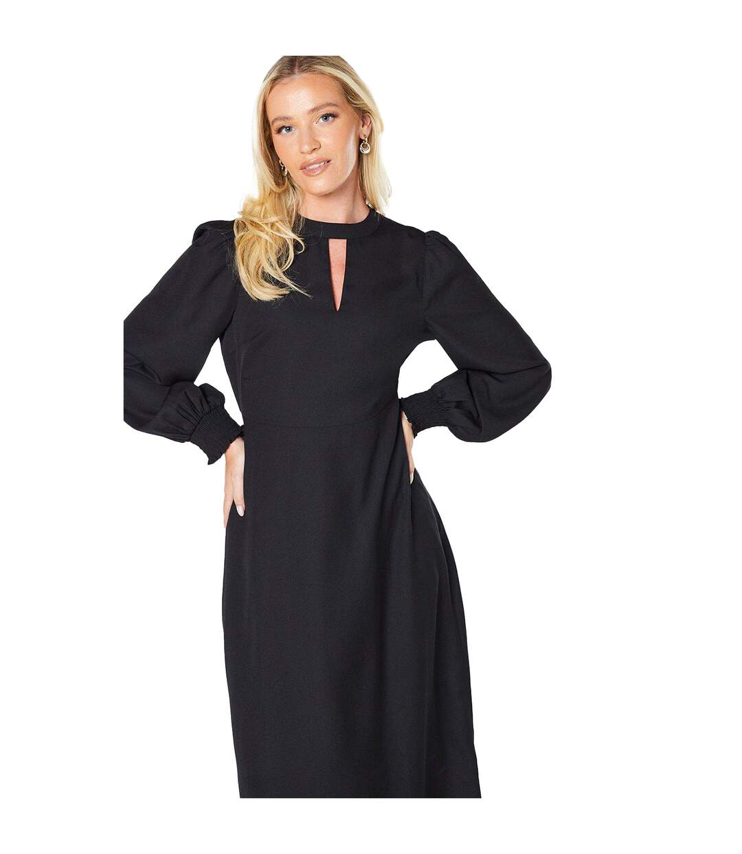 Robe mi-longue femme noir Dorothy Perkins-3