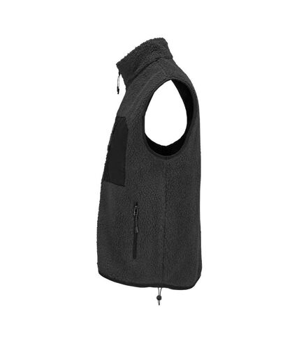 Unisex adult fury sherpa body warmer carbon/grey/black SOLS