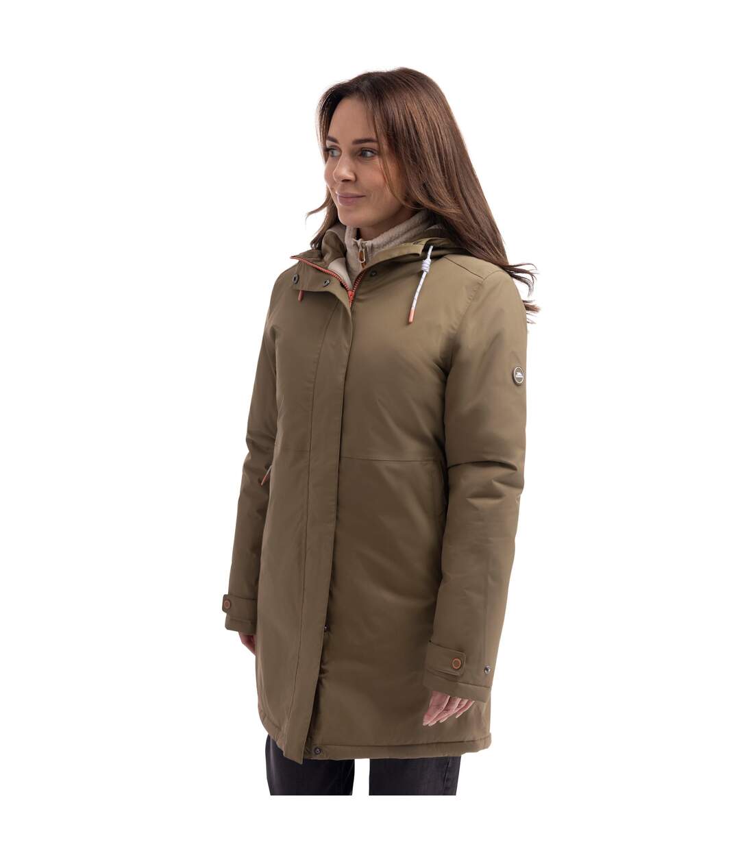 Womens/ladies Melissa Padded Waterproof Jacket Light Khaki Trespass-4