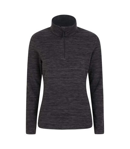 Mountain Warehouse Womens/Ladies Snowdon Melange Fleece Top (Black) - UTMW1459