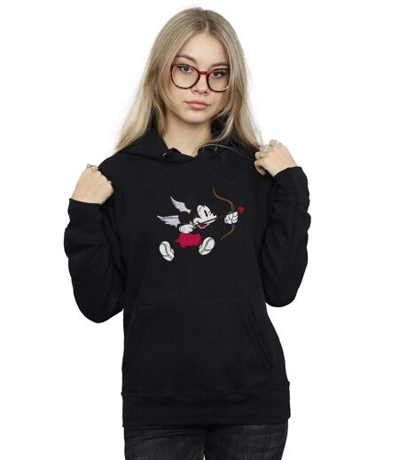 Disney - Sweat à capuche MICKEY MOUSE LOVE CHERUB - Femme (Noir) - UTBI11075