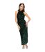 Robe Mi-longue Officiel Motif/style Paillette Femme Vert AX Paris-4