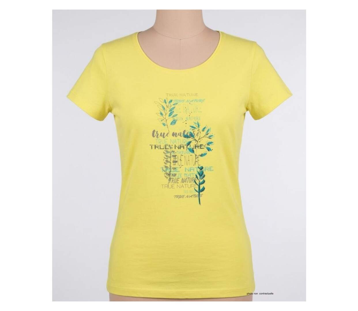 Tee-shirt Mayflower Dojo1 en coton jaune : l'éclat de la nature et son motif Herbier-3