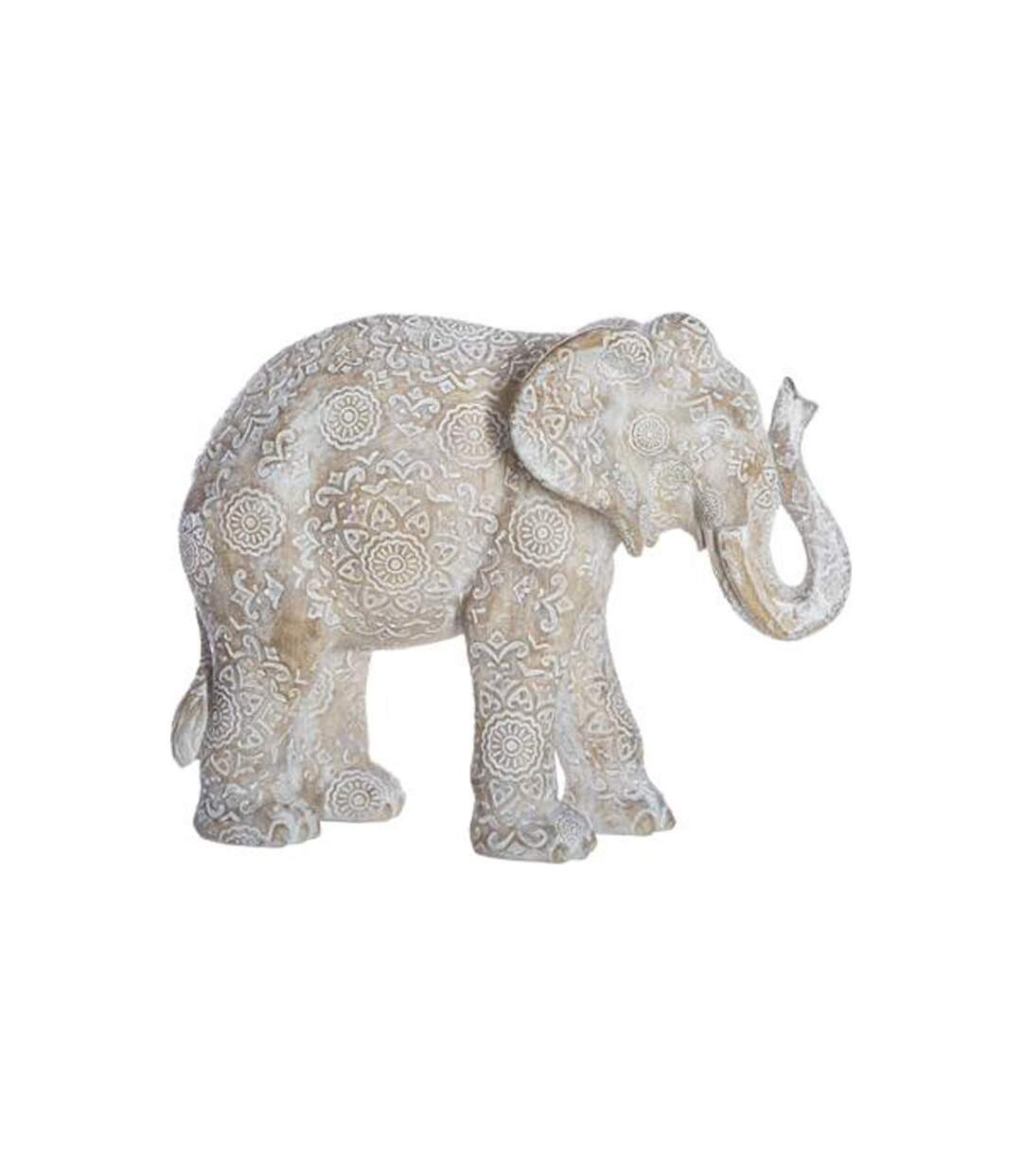 Statuette en Résine Éléphant 15cm Beige-2