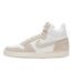 Womens/ladies Court Borough Premium Leather Mid Cut Trainers White Beige Nike-2