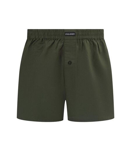 Pack Of 2  Mens Boxer Shorts  Black Green Lyle & Scott