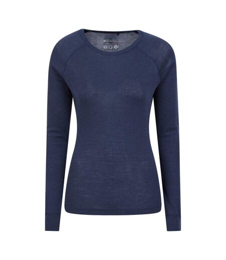 Haut thermique merino femme bleu Mountain Warehouse