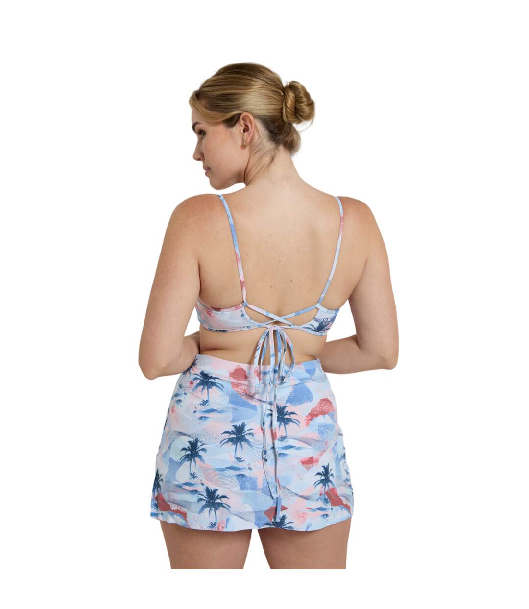 Haut de maillot de bain femme bleu / blanc Animal-4