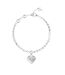Falling In Love Logo Charm Bracelet One Size Silver Guess-1