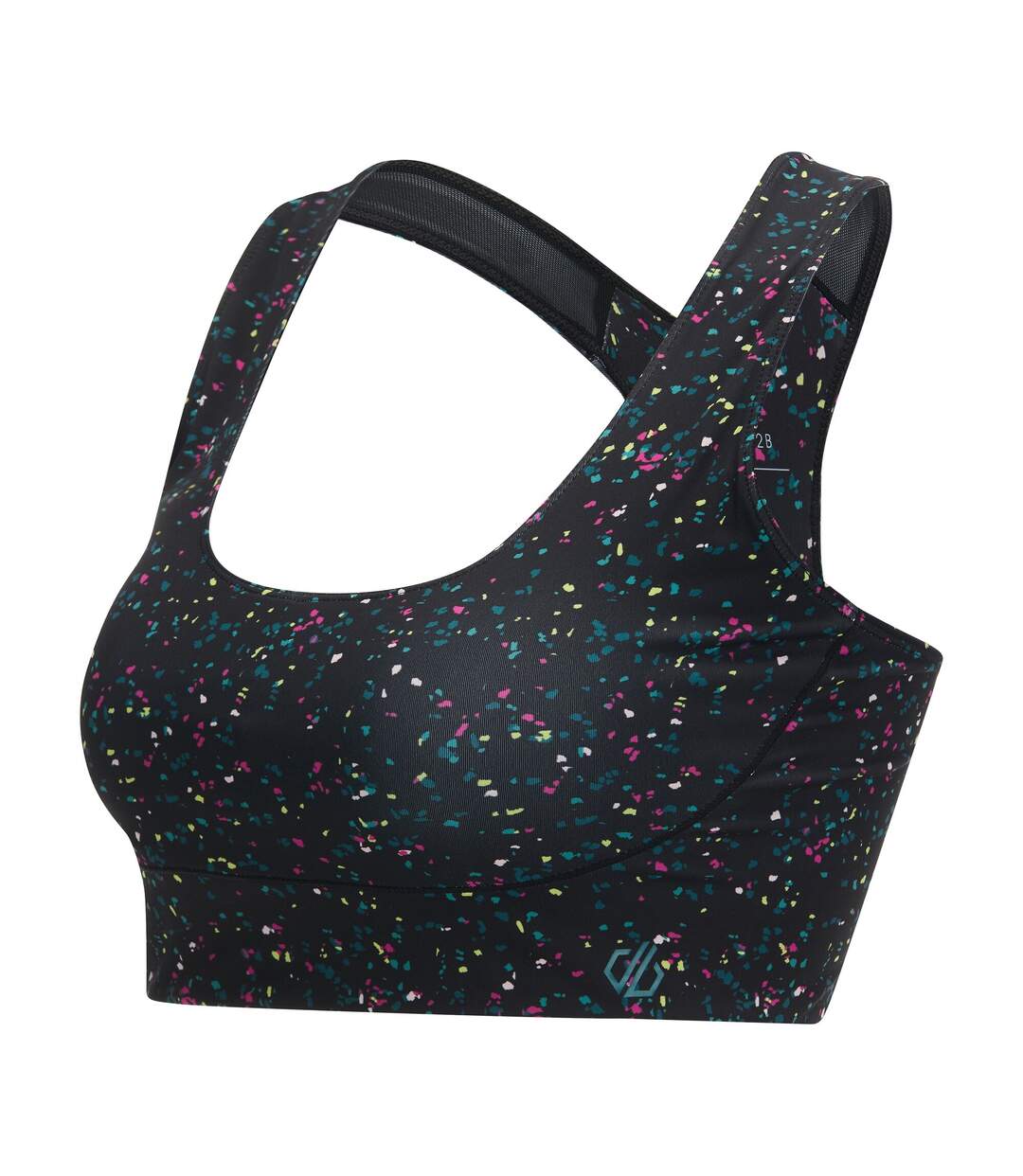 Womens/ladies Influential Speckle Sports Bra Black Dare 2B-3