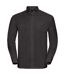 Collection mens long sleeve easy care oxford shirt black Russell-1