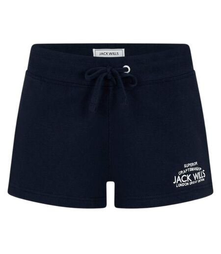 Womens/ladies Logo Sweat Shorts Navy Jack Wills