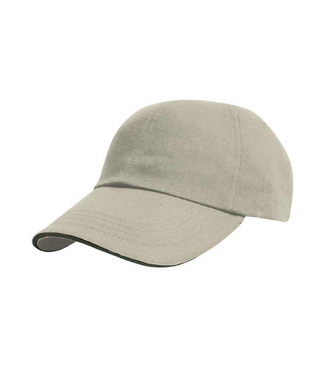 Casquette de baseball pro style gris clair / vert bouteille Result Headwear-1