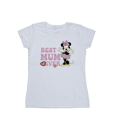 Disney T-shirt en coton Best Mum Ever pour femmes/femmes (Blanc) - UTBI33675